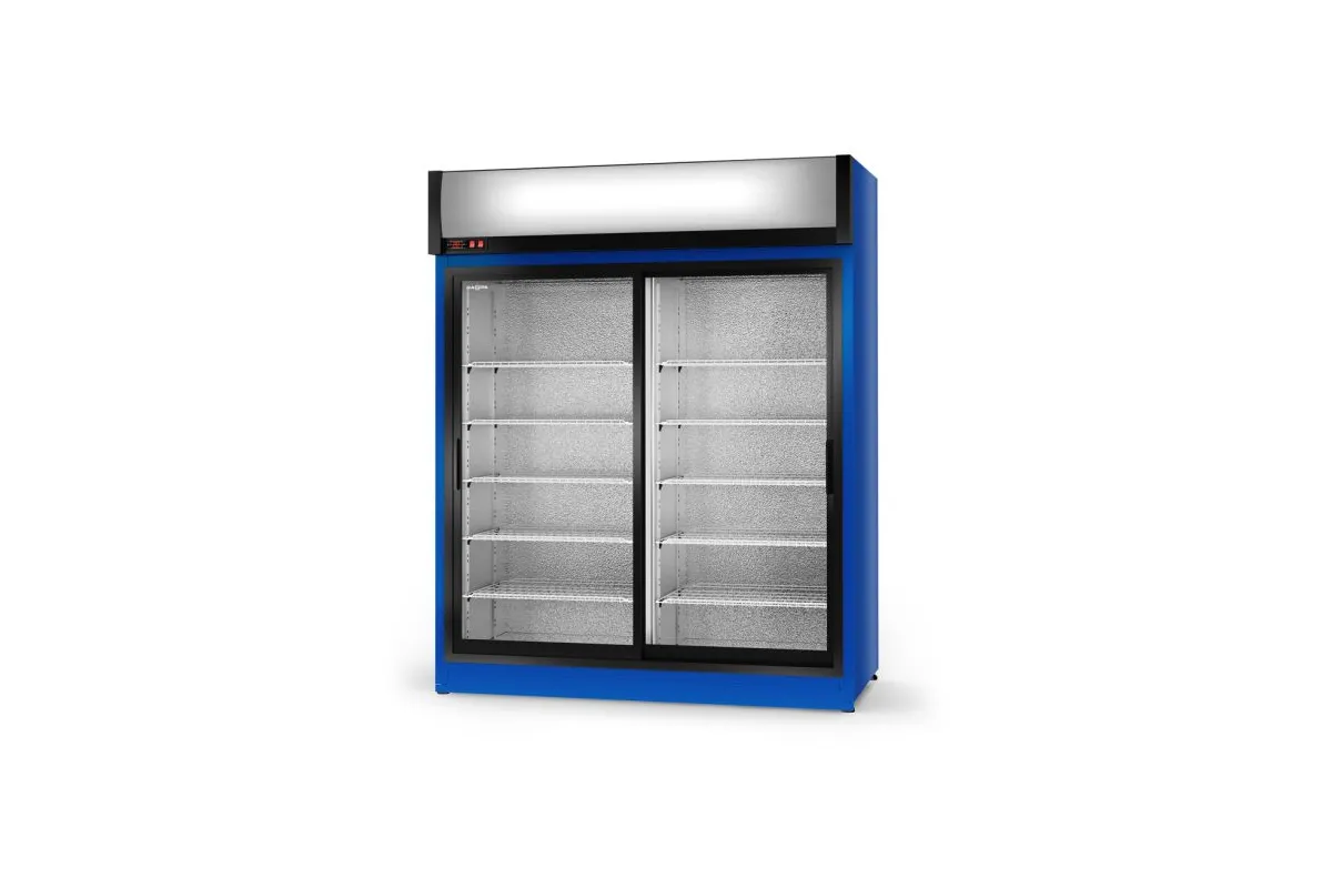 Szafa chłodnicza, przeszklona, drzwi przesuwne, standardowe, typ AG 4 klasa klimatyczna, RAPA SCH-SR-1400-AG-4KL