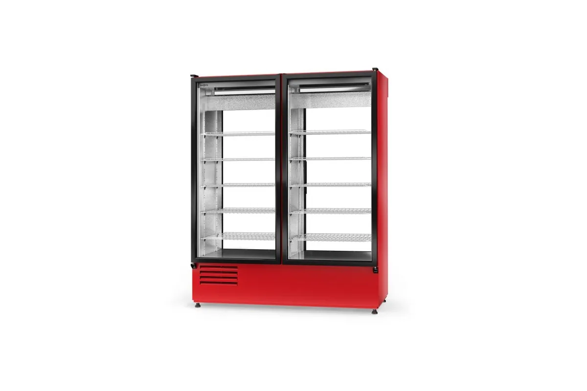 Szafa chłodnicza, dwustronnie przeszklona, drzwi (przelotowe), podwójna, 3 klasa klimatyczna, RAPA SCH-2S-1400-AD-3KL