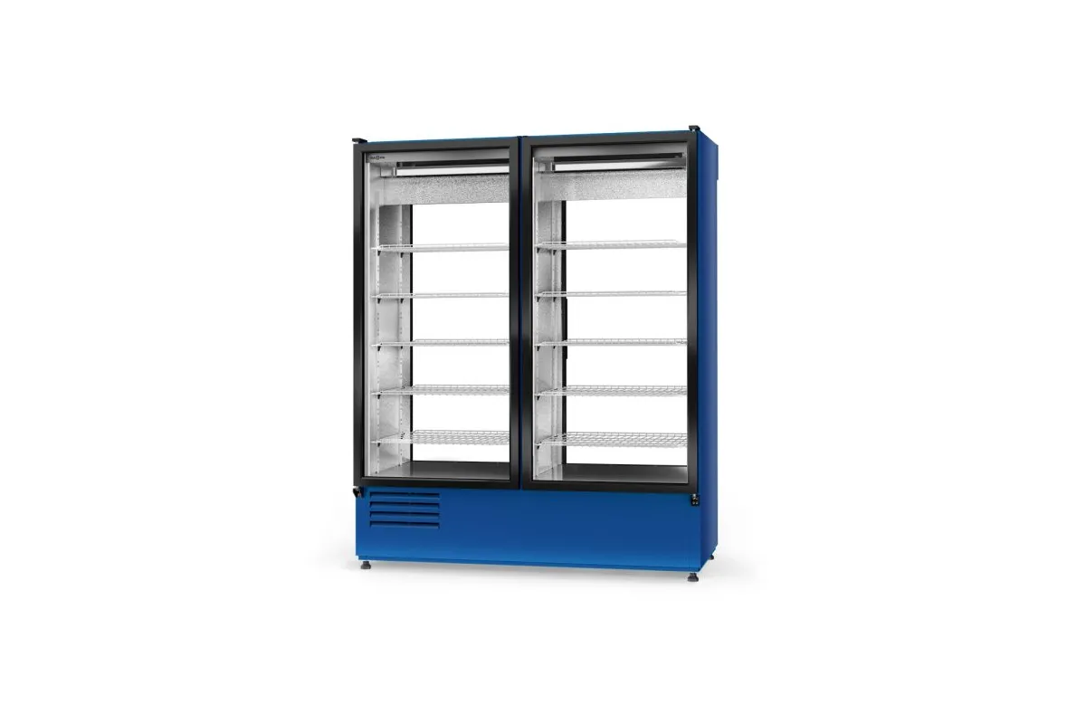 Szafa chłodnicza, dwustronnie przeszklona, drzwi (przelotowe), podwójna, 3 klasa klimatyczna, RAPA SCH-2S-1400-AD-3KL
