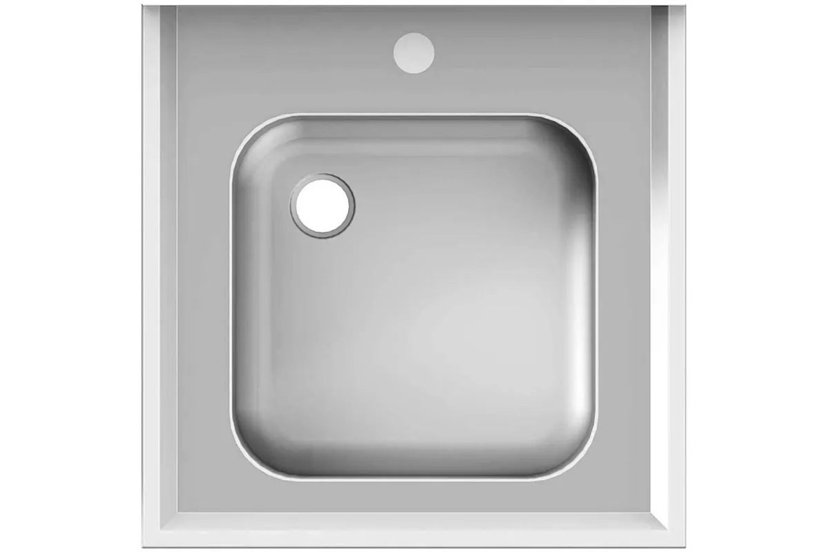 Stół ze zlewem 1-kom.,bez półki 700x700x850 mm skręcany Stalgast 980627070