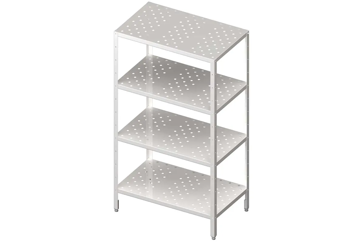 Regał magazynowy,półki perforowane 600x600x1800 skręcany Stalgast 981896060