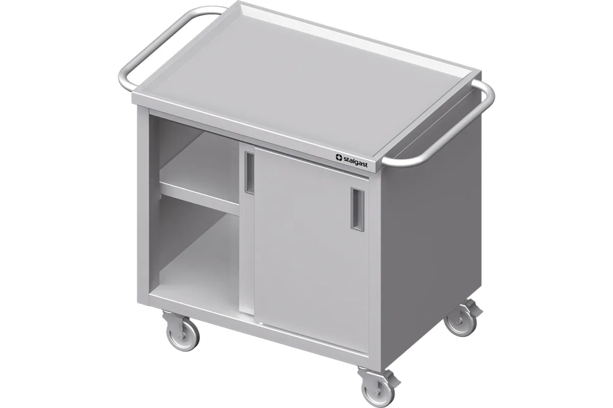 Wózek z szafką, drzwi suwane 1200x600x850 mm Stalgast 982046120
