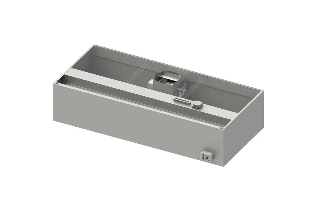 Okap przyścienny skrzyniowy ECONOMIC z łap. B,went. E1 i ośw. 1400x900x450 mm (1 segment) Stalgast 984060914