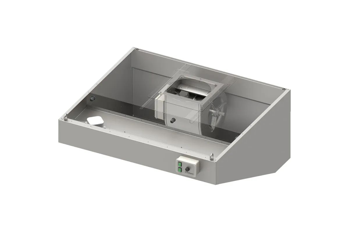 Okap przyścienny skośny ECONOMIC z łap. B,went. E3 i ośw. 1600x900x550 mm (1 segment) Stalgast 984140916