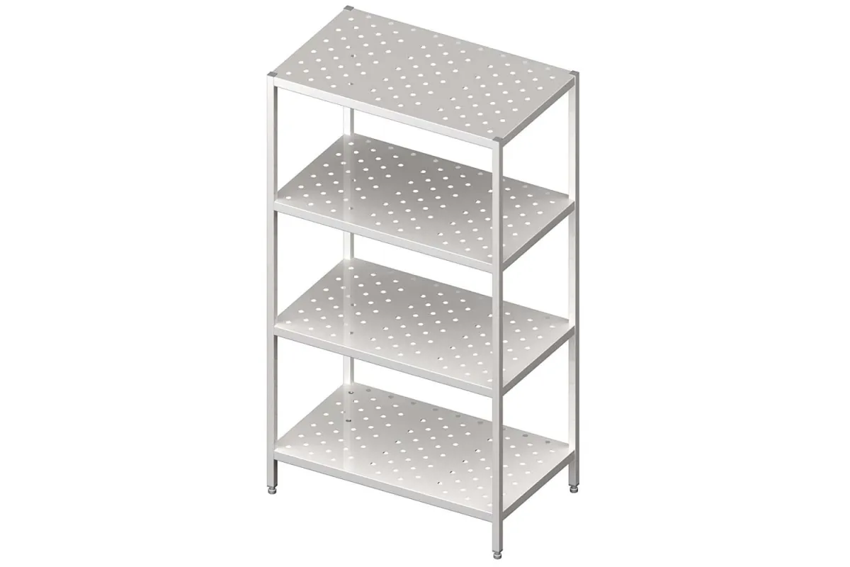 Regał magazynowy,półki perforowane 600x700x1800 spawany Stalgast 981867060S