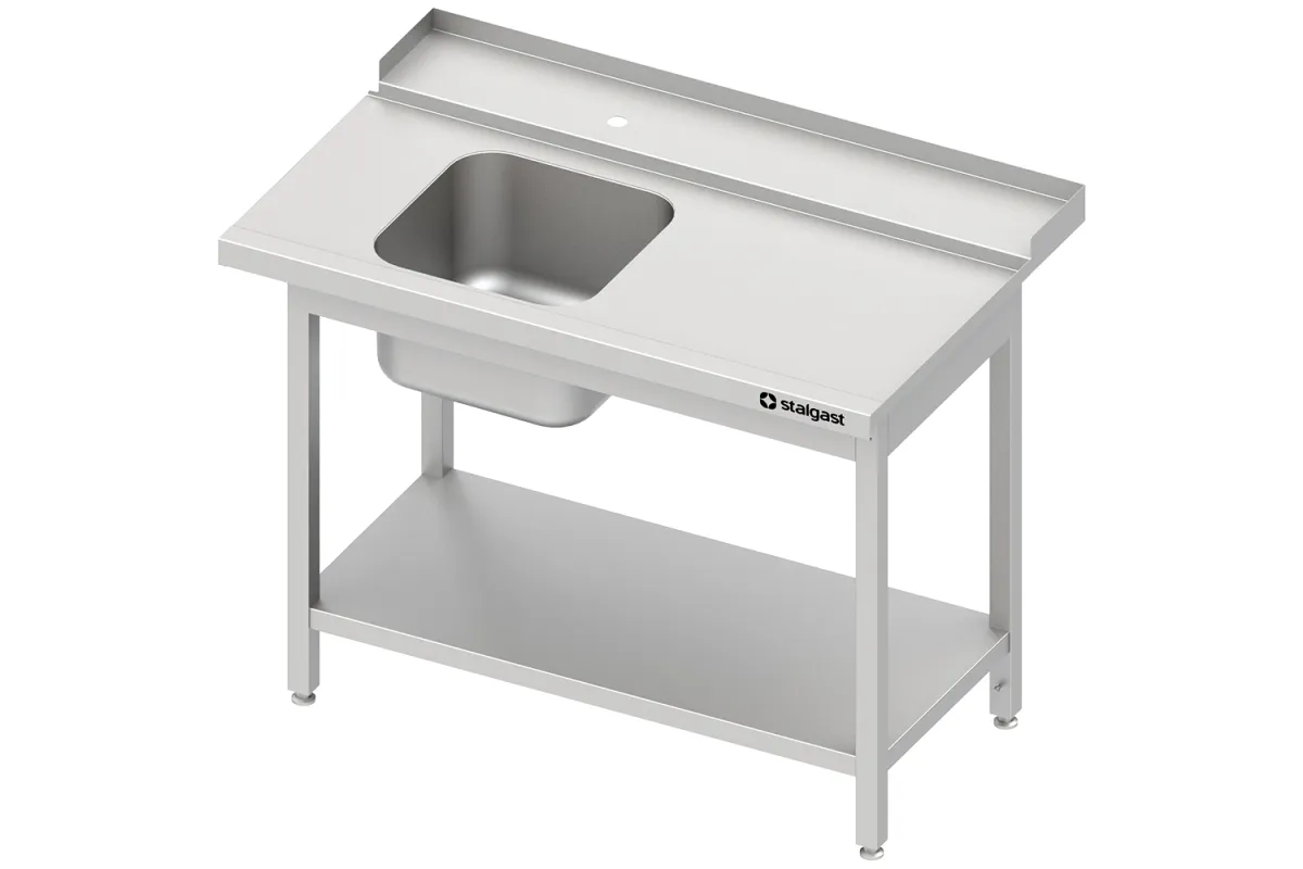 Stół załadowczy(P) 1-kom. z półką do zmywarki STALGAST 1100x750x880 mm spawany Stalgast 984717110S