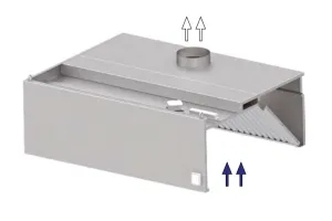 Okap przyścienny skrzyniowy ze stali nierdzewnej 1400x1200x450 mm Stalgast model 206