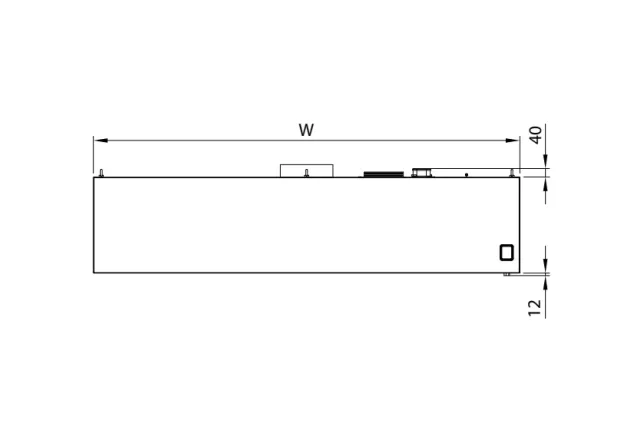 Okap przyścienny skrzyniowy ze stali nierdzewnej 4700x800x450 mm Stalgast model 206