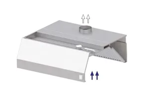 Okap przyścienny trapezowy ze stali nierdzewnej 4400x1000x450 mm Stalgast model 207