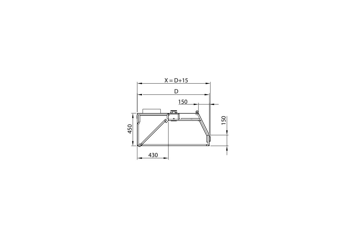 Okap przyścienny trapezowy ze stali nierdzewnej 4600x900x450 mm Stalgast model 207 Okap przyścienny trapezowy ze stali nierdzewnej 4600x900x450 mm Stalgast model 207