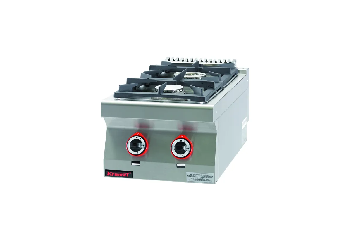 Kuchnia gazowa 2 palnikowa 400x700x280 Kromet 700.KG-2