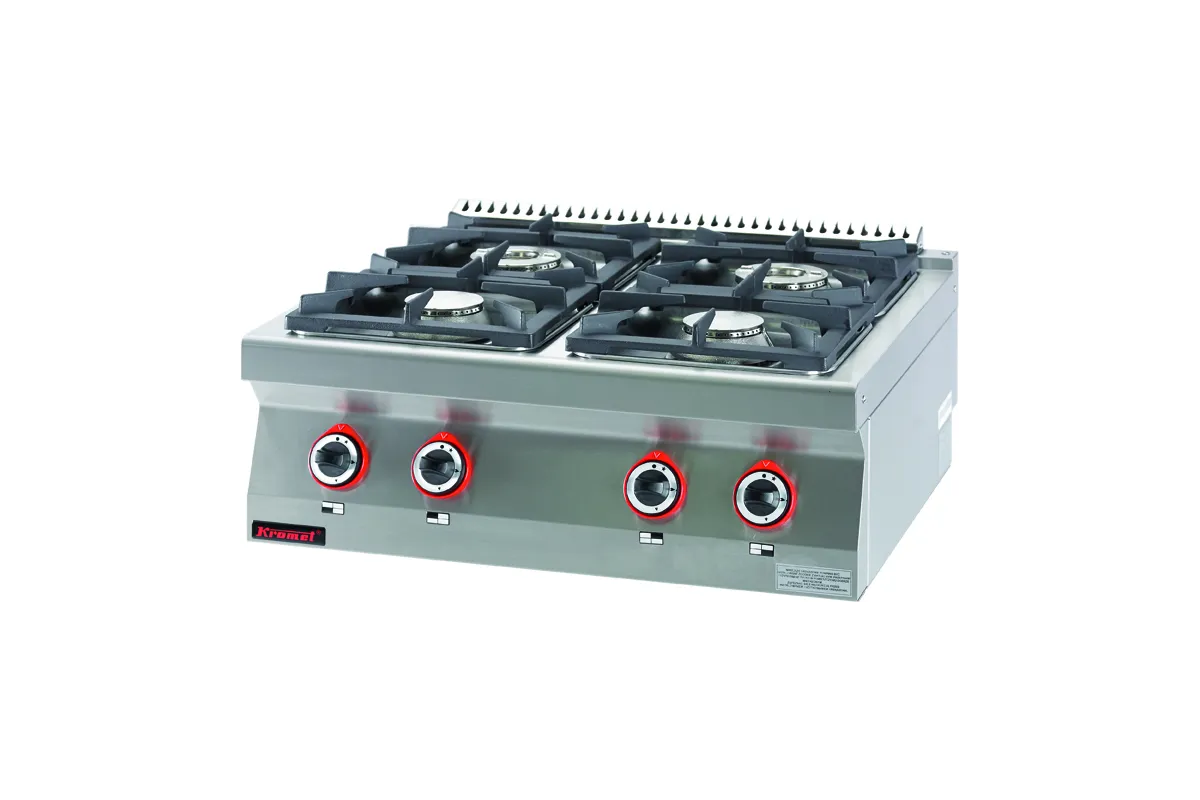 Kuchnia gazowa 4 palnikowa 800x700x280 Kromet 700.KG-4