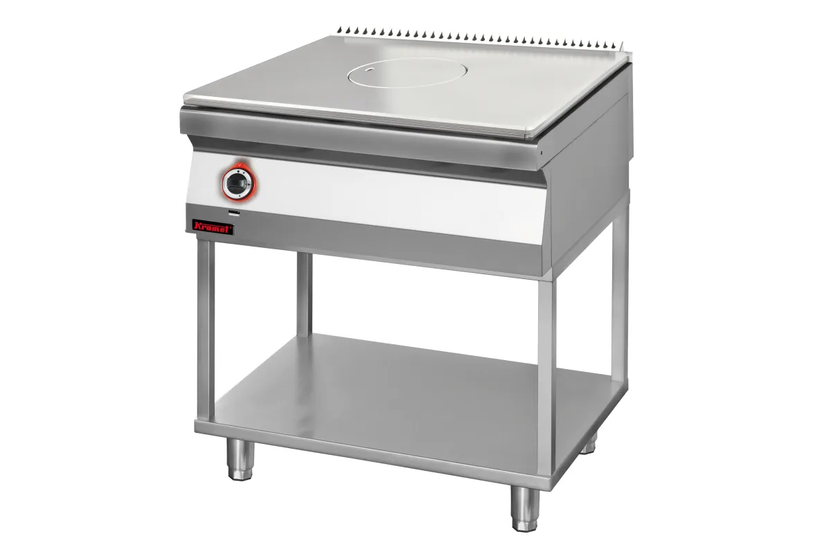 Solid Top gazowy chromowany 800 mm na podstawie szkieletowej 800x700x900 Kromet 700.KG/I-800.T