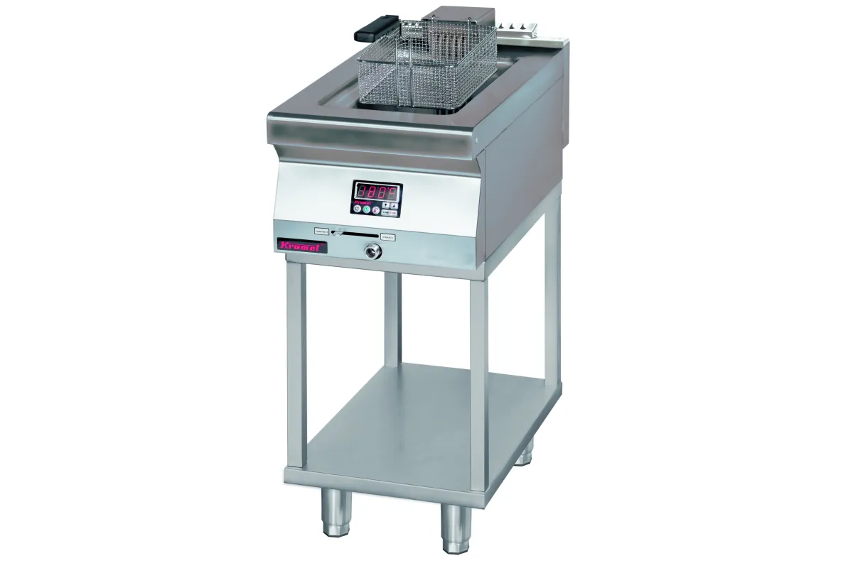 Frytkownica elektryczna  1x8l 8kW na podstawie szkieletowej 400x700x900 Kromet 700.FE-10f.T