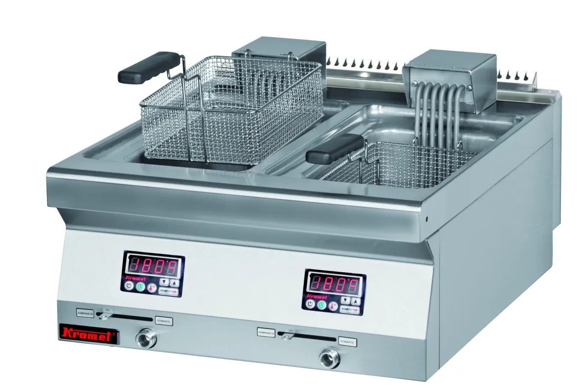Frytkownica elektryczna 2x8l 16kW 800x700x280 Kromet 700.FE-2x10f