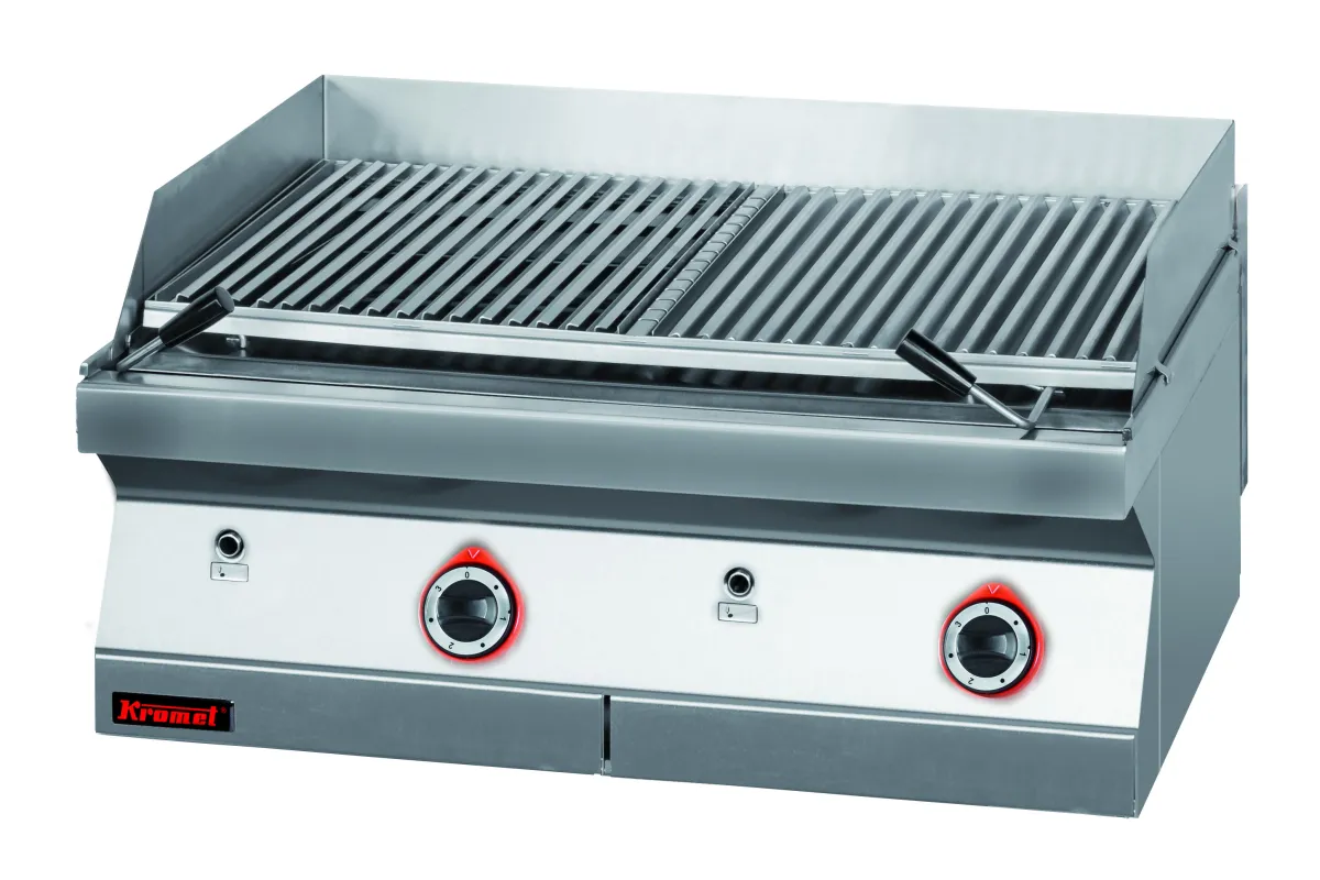 Lawa grill 800 mm 14kW 800x700x280 Kromet 700.OGL-800