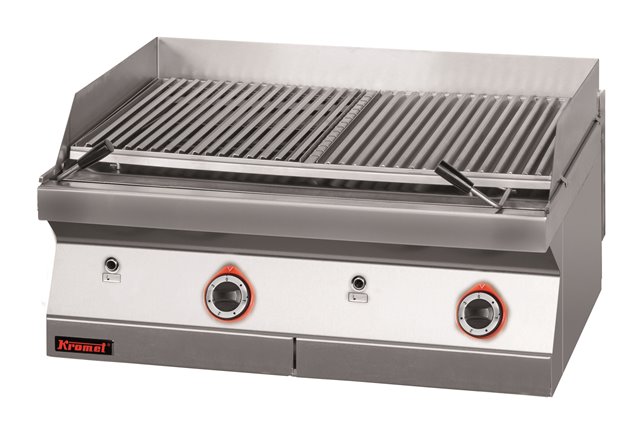 Lawa grill 800 mm 14kW 800x700x280 Kromet 700.OGL-800