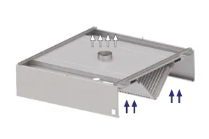 Okap centralny skrzyniowy ze stali nierdzewnej 1700x1200x450 mm Stalgast model 209