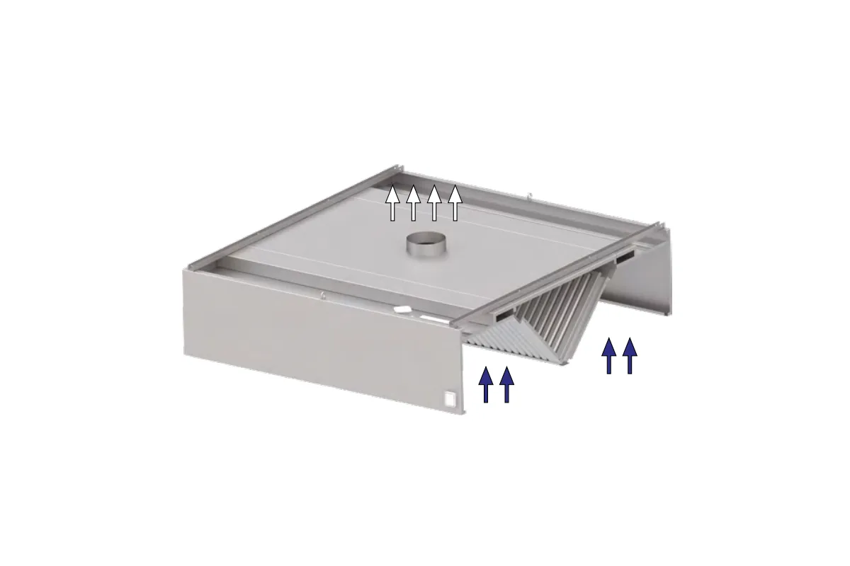 Okap centralny skrzyniowy ze stali nierdzewnej 3200x2000x450 mm Stalgast model 209 Okap centralny skrzyniowy ze stali nierdzewnej 3200x2000x450 mm Stalgast model 209
