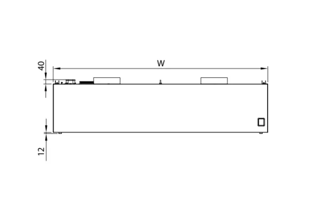 Okap centralny skrzyniowy ze stali nierdzewnej 3800x1500x450 mm Stalgast model 209