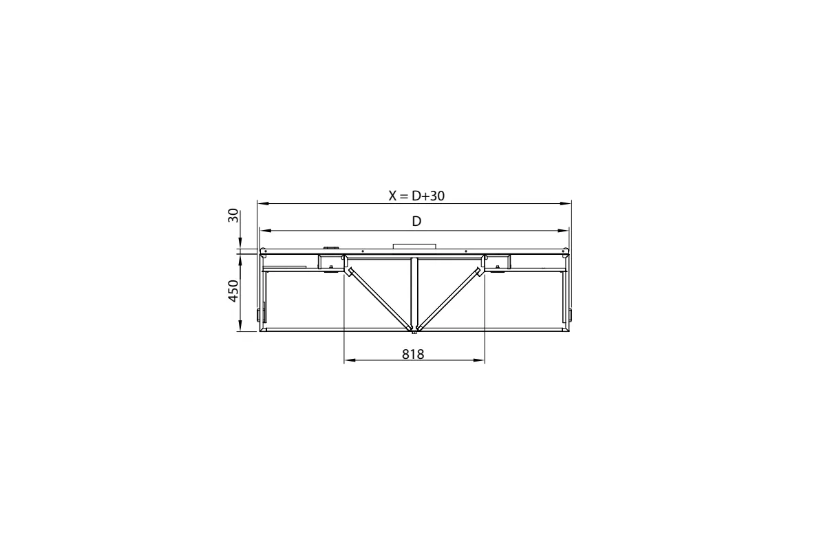 Okap centralny skrzyniowy ze stali nierdzewnej 3500x2400x450 mm Stalgast model 209