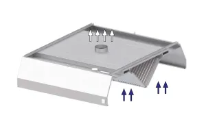 Okap centralny trapezowy ze stali nierdzewnej 1600x2000x450 mm Stalgast model 210