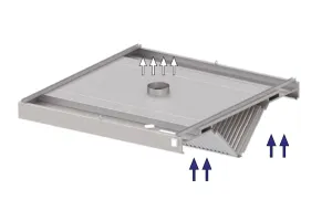 Okap centralny skośny ze stali nierdzewnej 2800x2000x450 mm Stalgast model 211