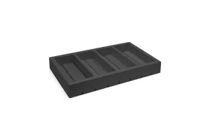 Organizer drewniany na sztućce Madeira Black 530x325x65 mm 504871 Fine Dine