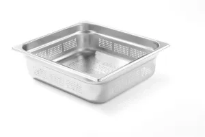 perforowany pojemnik ze stali nierdzewnej GN 2/3 (h)100 mm 832486 Chef de cuisine