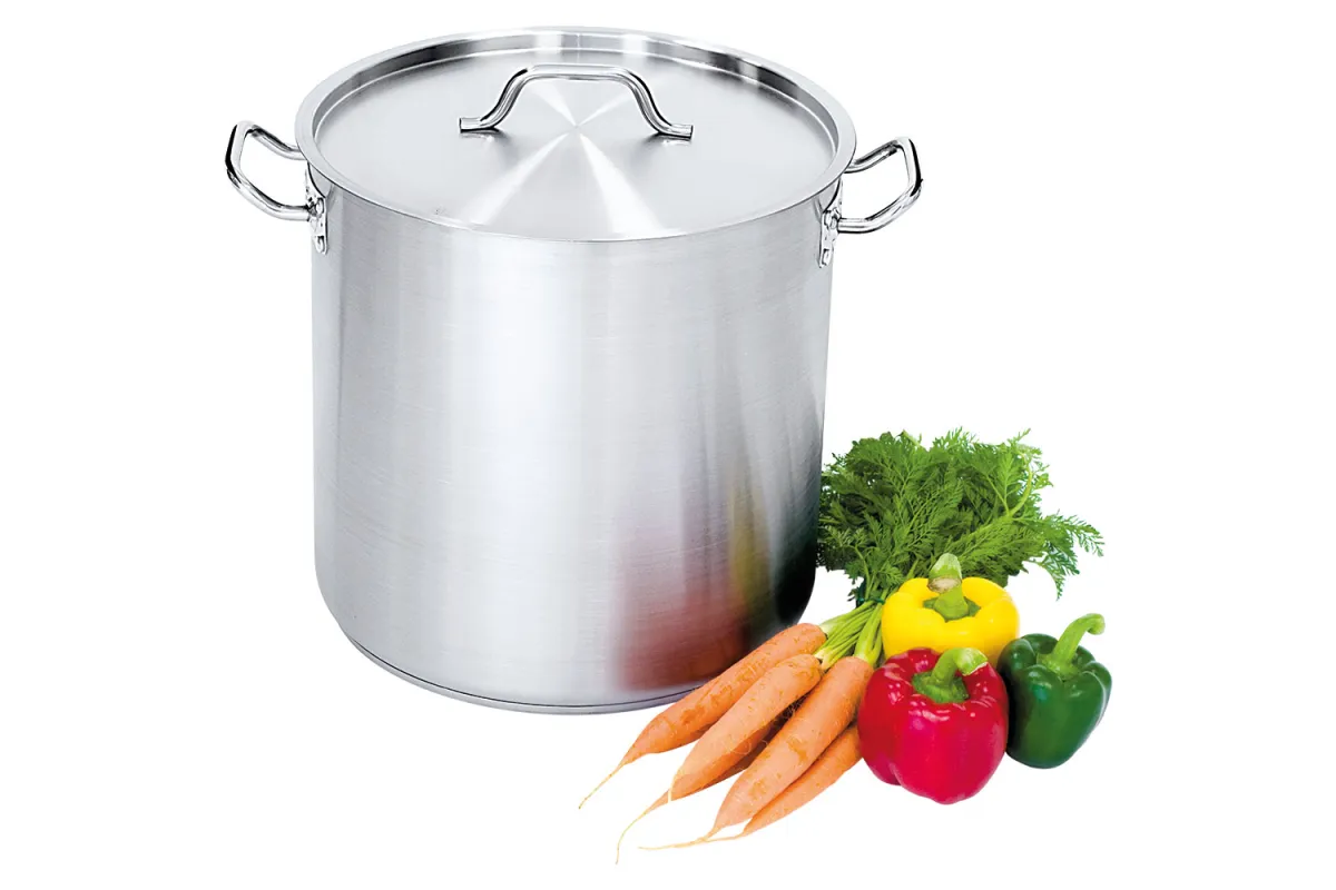 Garnek wysoki z pokrywką, stalowy, Ø 320 mm, V 25.7 l Stalgast 011342