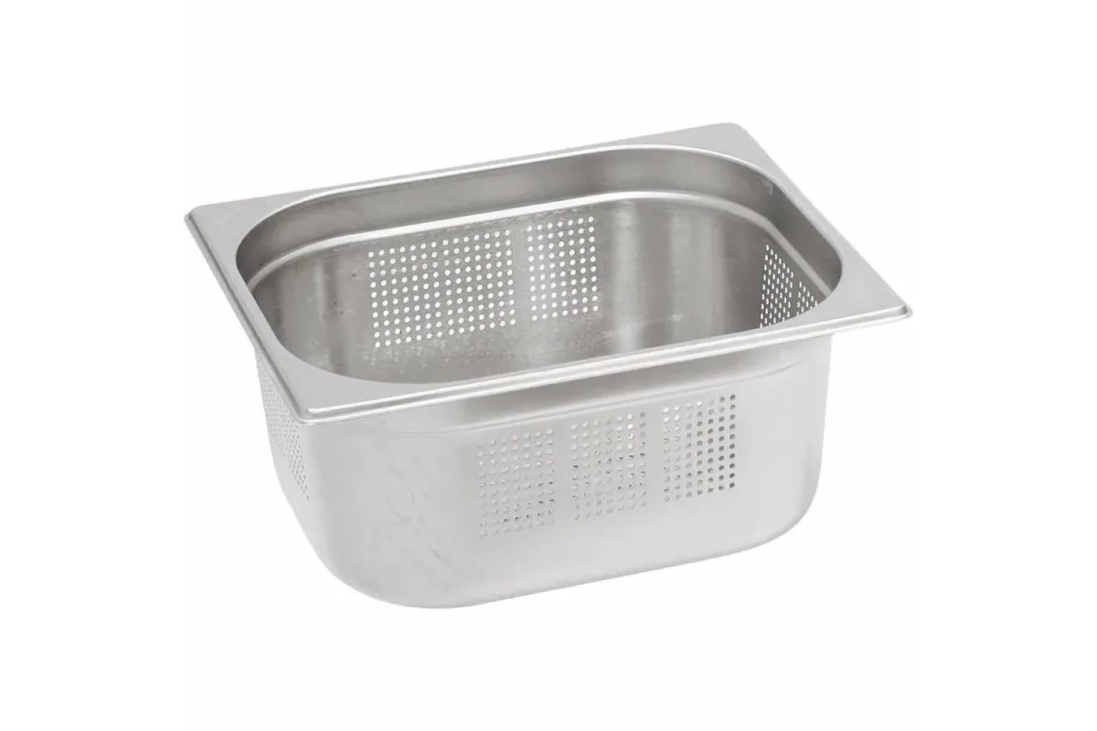 Pojemnik stalowy, perforowany, GN 1/2, H 65 mm Stalgast 122064
