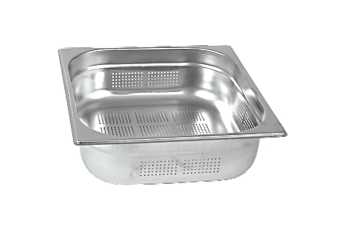 Pojemnik stalowy, perforowany, GN 1/2, H 150 mm Stalgast 122154