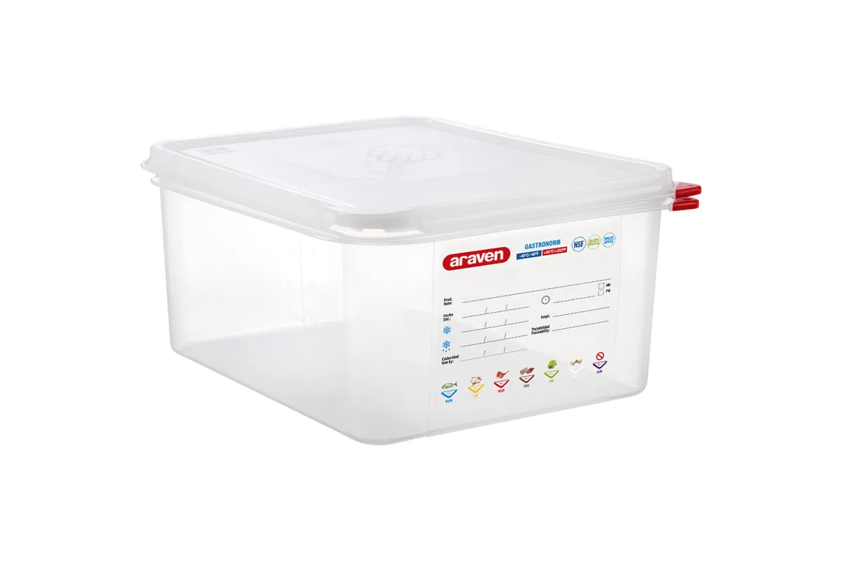 Pojemnik z polipropylenu z pokrywką szczelną, GN 1/2, H 150 mm Araven 162155