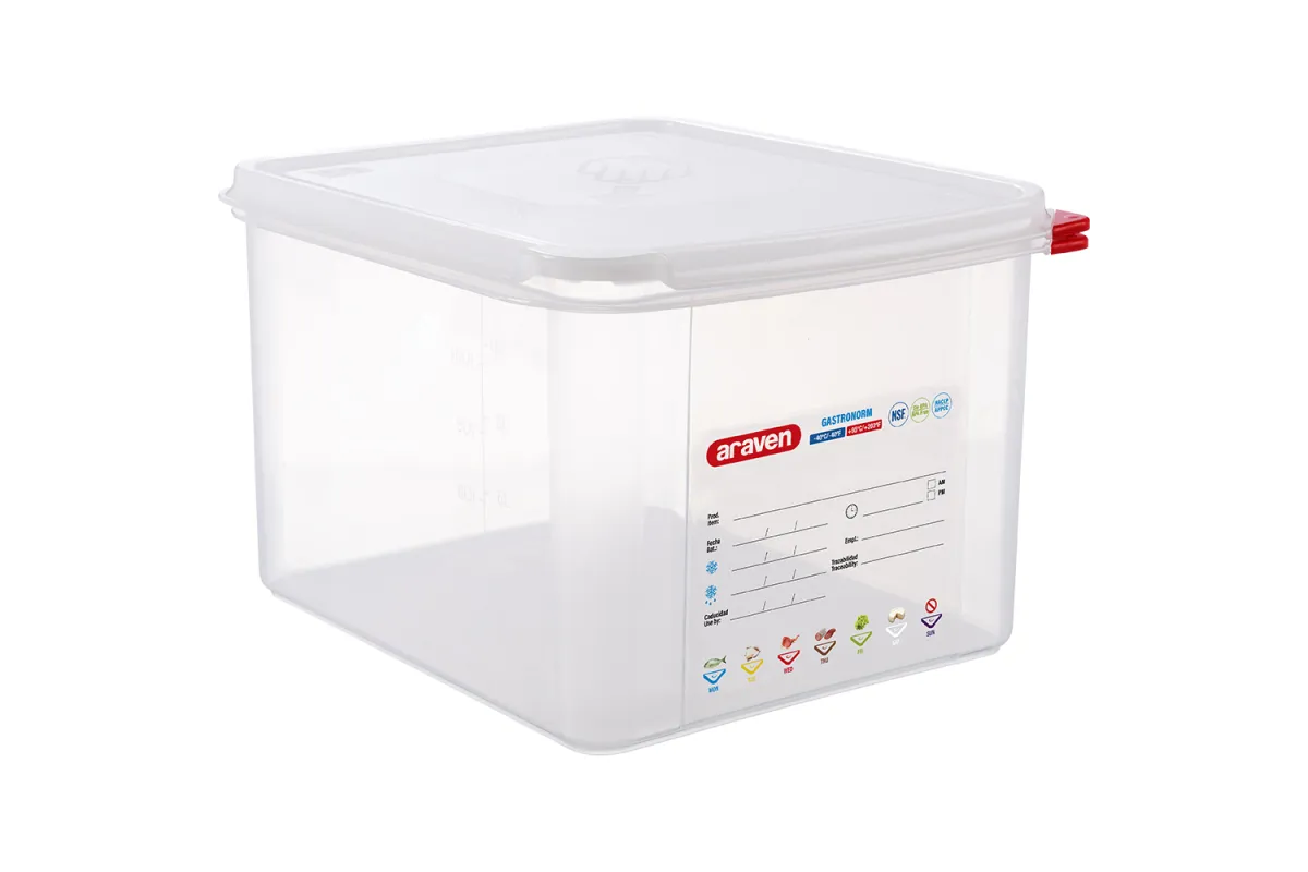 Pojemnik z polipropylenu z pokrywką szczelną, GN 1/2, H 200 mm Araven 162205