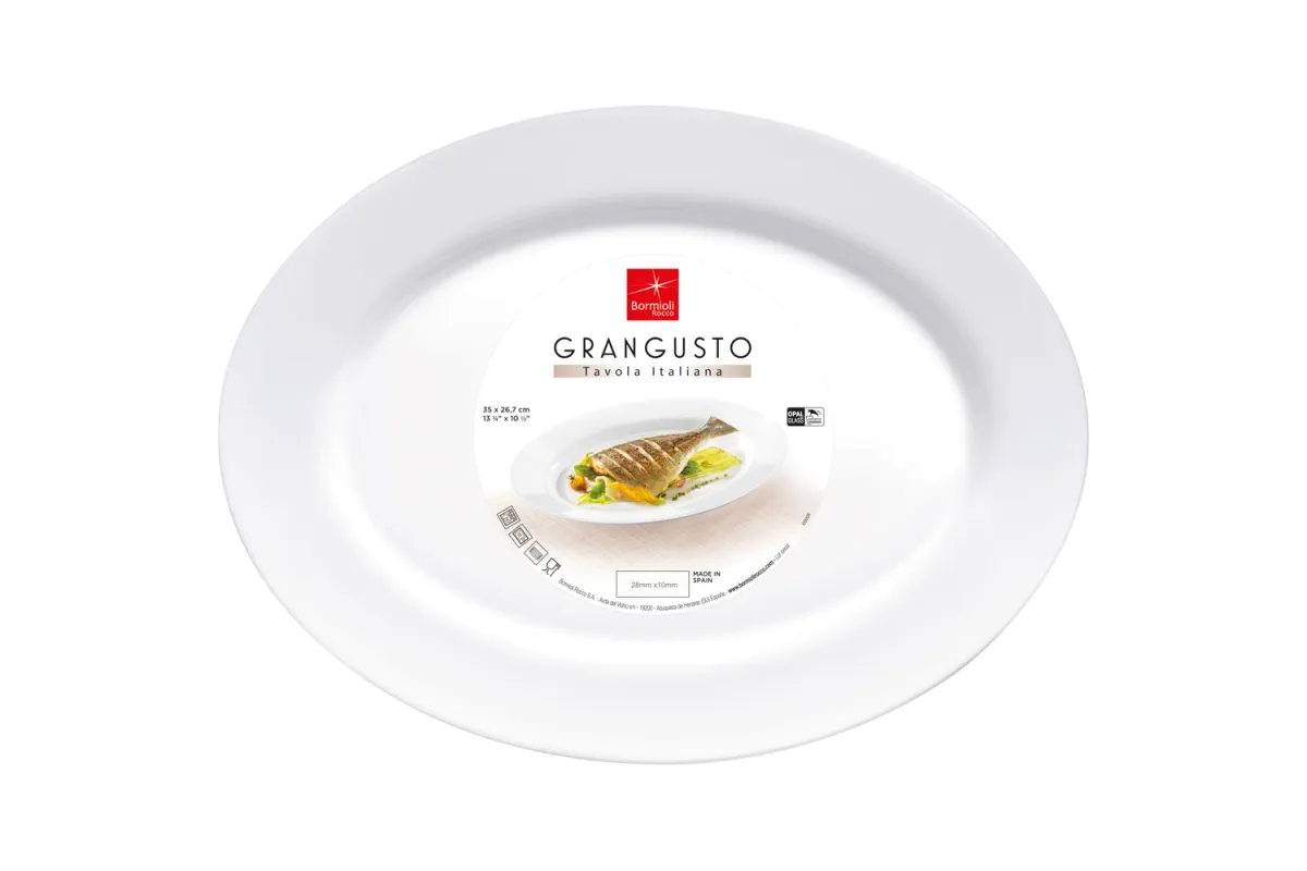 Talerz owalny do ryb, Grangusto, 350x267 mm Stalgast 388620