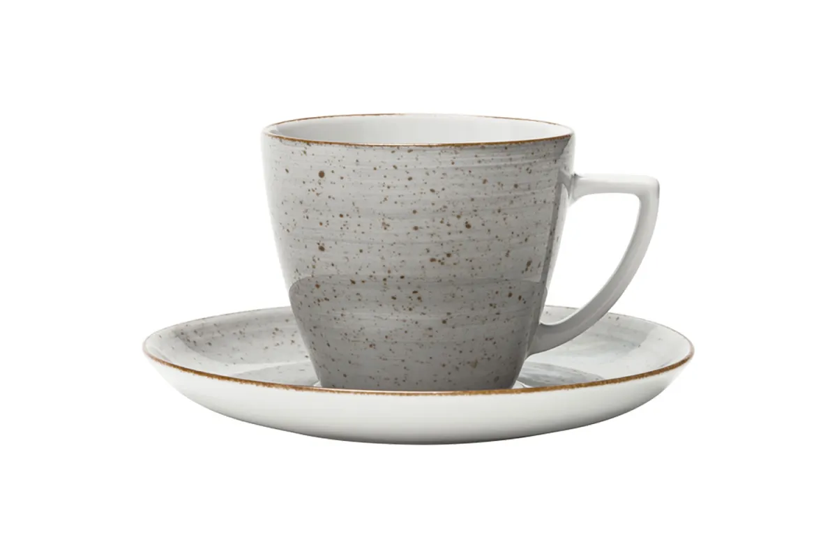 Filiżanka ze spodkiem, kolor siwy, Boss, V 350 ml Lubiana 390031