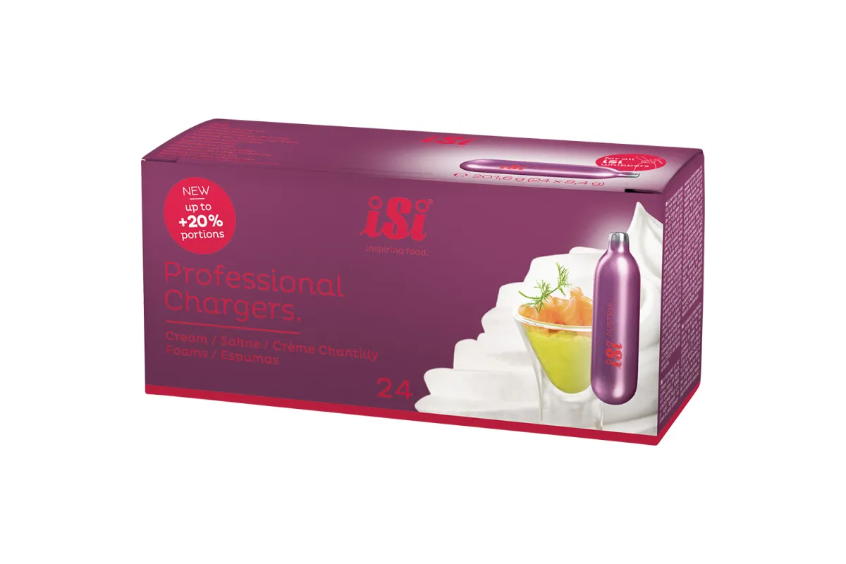 Naboje do syfonu do bitej śmietany, iSi, Professional, 24 szt iSi 500016
