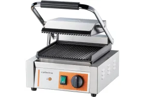 Kontakt grill pojedynczy, ryflowany, Caterina, P 1.8 kW Caterina 742018