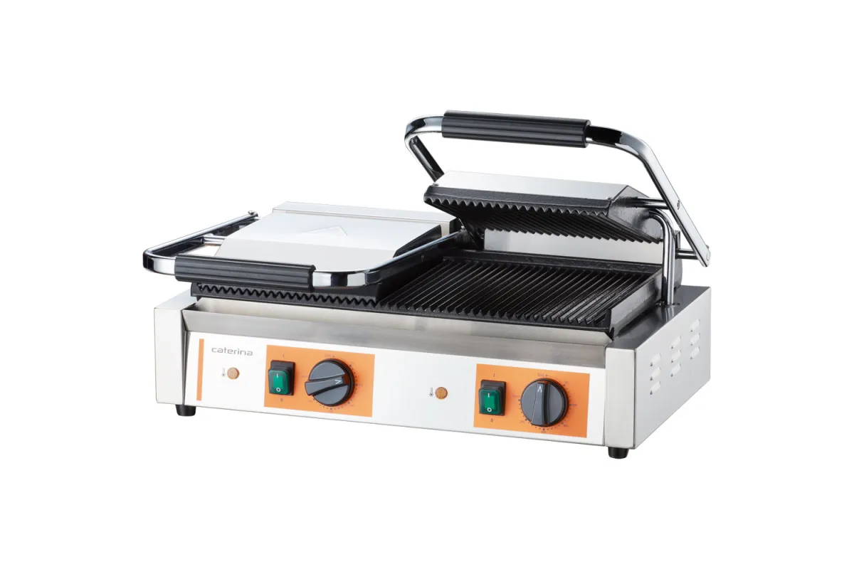 Kontakt grill podwójny ryflowany, P 3.6 kW Caterina 742028