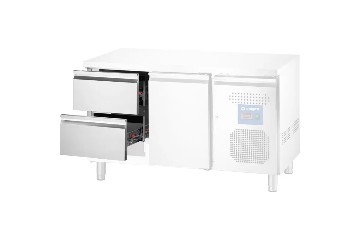 Moduł 2 szuflad do stołów chłodniczych GN 1/1 z agregatem z boku Stalgast 831000