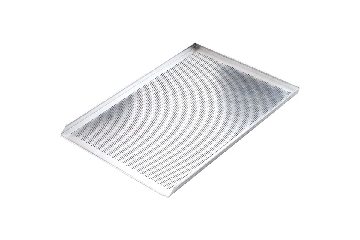 Blacha wypiekowa aluminiowa perforowana 3 ranty, (600x400x20) mm Stalgast 911201