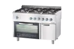 Kuchnia gazowa z piekarnikiem gazowym, 1200x700, 36.5+5.0 kW, G30/37 mbar Stalgast 9711230