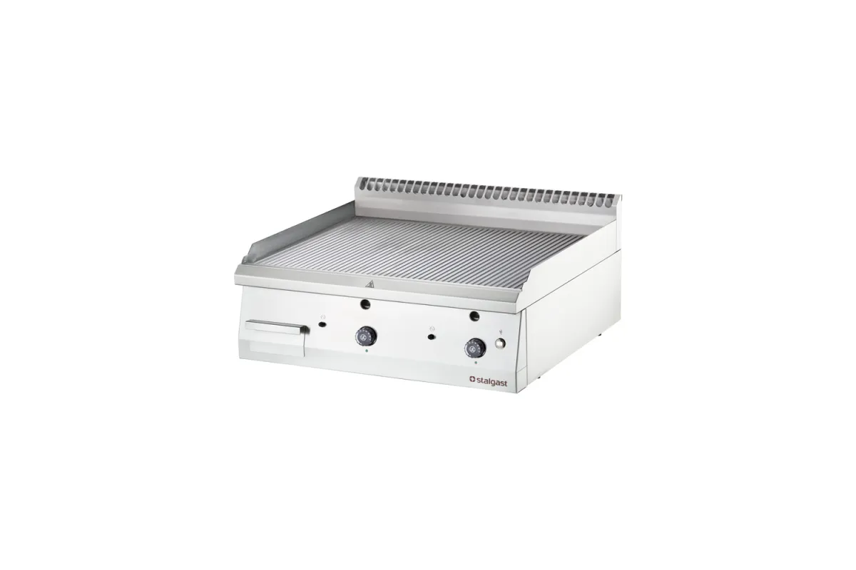 Płyta grillowa nastawna, stalowa, ryflowana, gazowa, 800x700, 13.0 kW, G30/37 mbar Stalgast 9731230