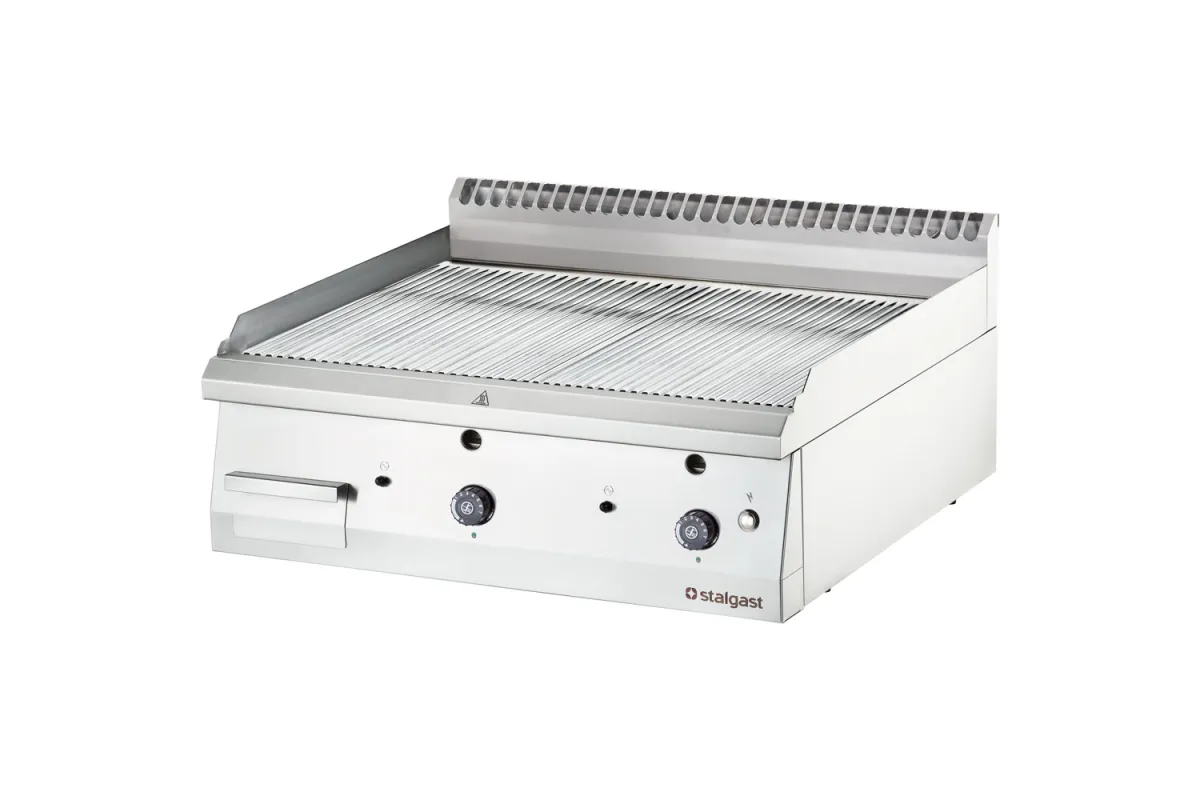 Płyta grillowa nastawna, chromowana, ryflowana, gazowa, 800x700, 13.0 kW, G30/37 mbar Stalgast 9737230