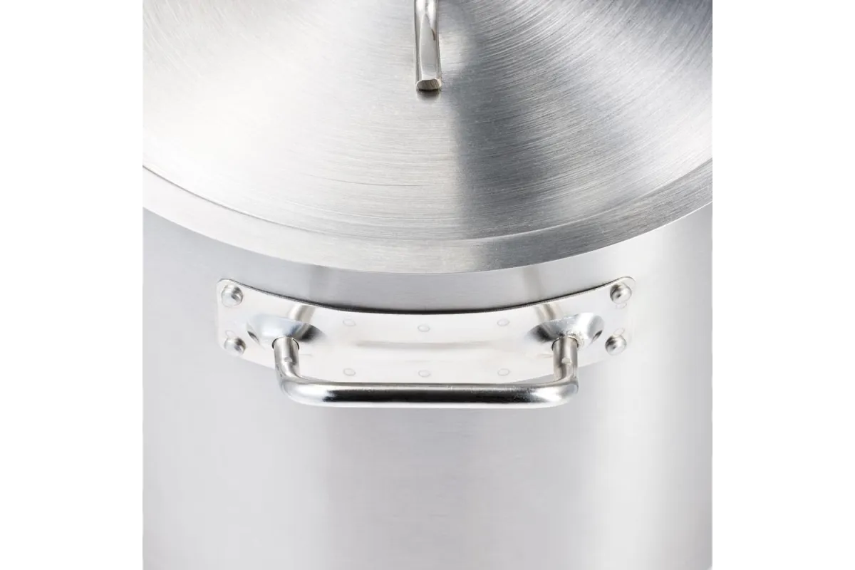 Garnek wysoki z pokrywką, stalowy, Ø 320 mm, V 25.7 l Gredil 011345