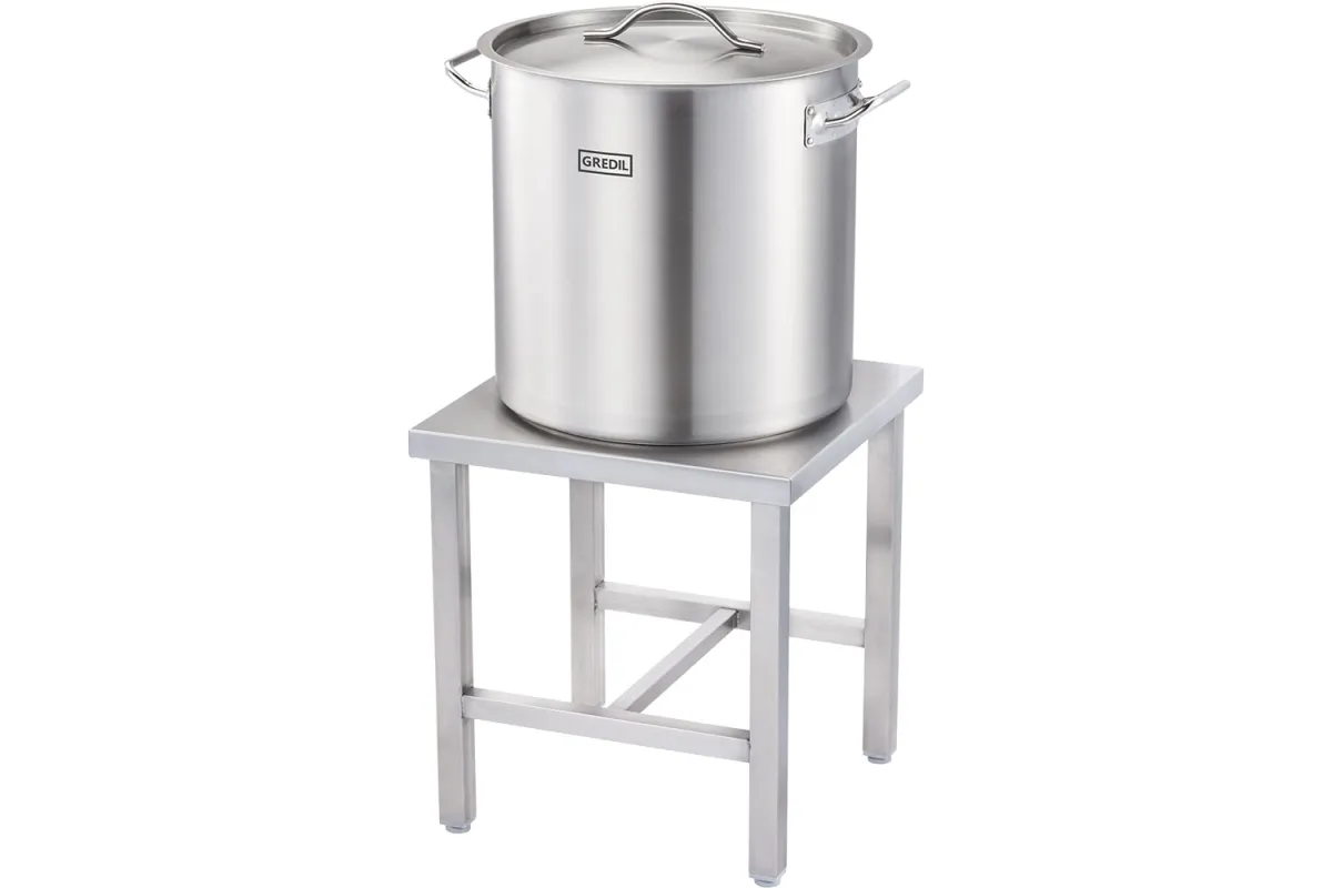 Garnek wysoki z pokrywką, stalowy, Ø 360 mm, V 36.6 l Gredil 011365