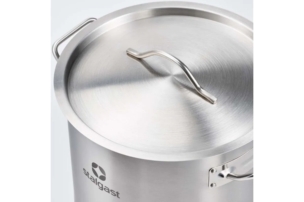 Garnek średni z pokrywką, stalowy, Ø 360 mm, V 22.4 l Gredil 012365