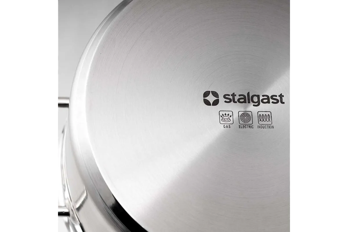 Garnek niski z pokrywką, stalowy, Ø 400 mm, V 31.4 l Stalgast 013402