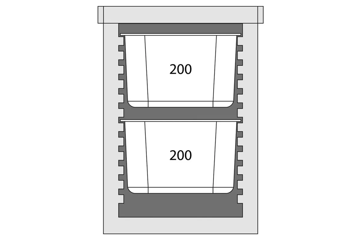 Termos transportowy, 6 x GN 1/1 65 mm Stalgast 053870
