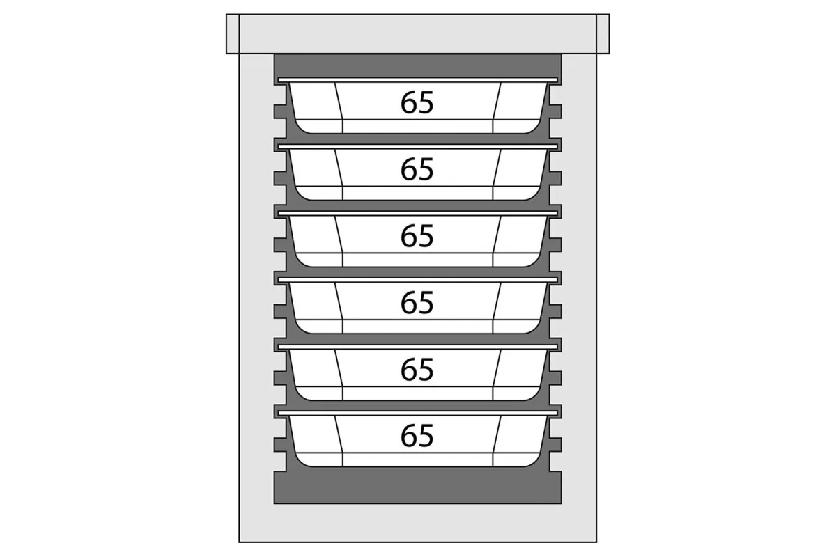 Termos transportowy, 6 x GN 1/1 65 mm Stalgast 053870